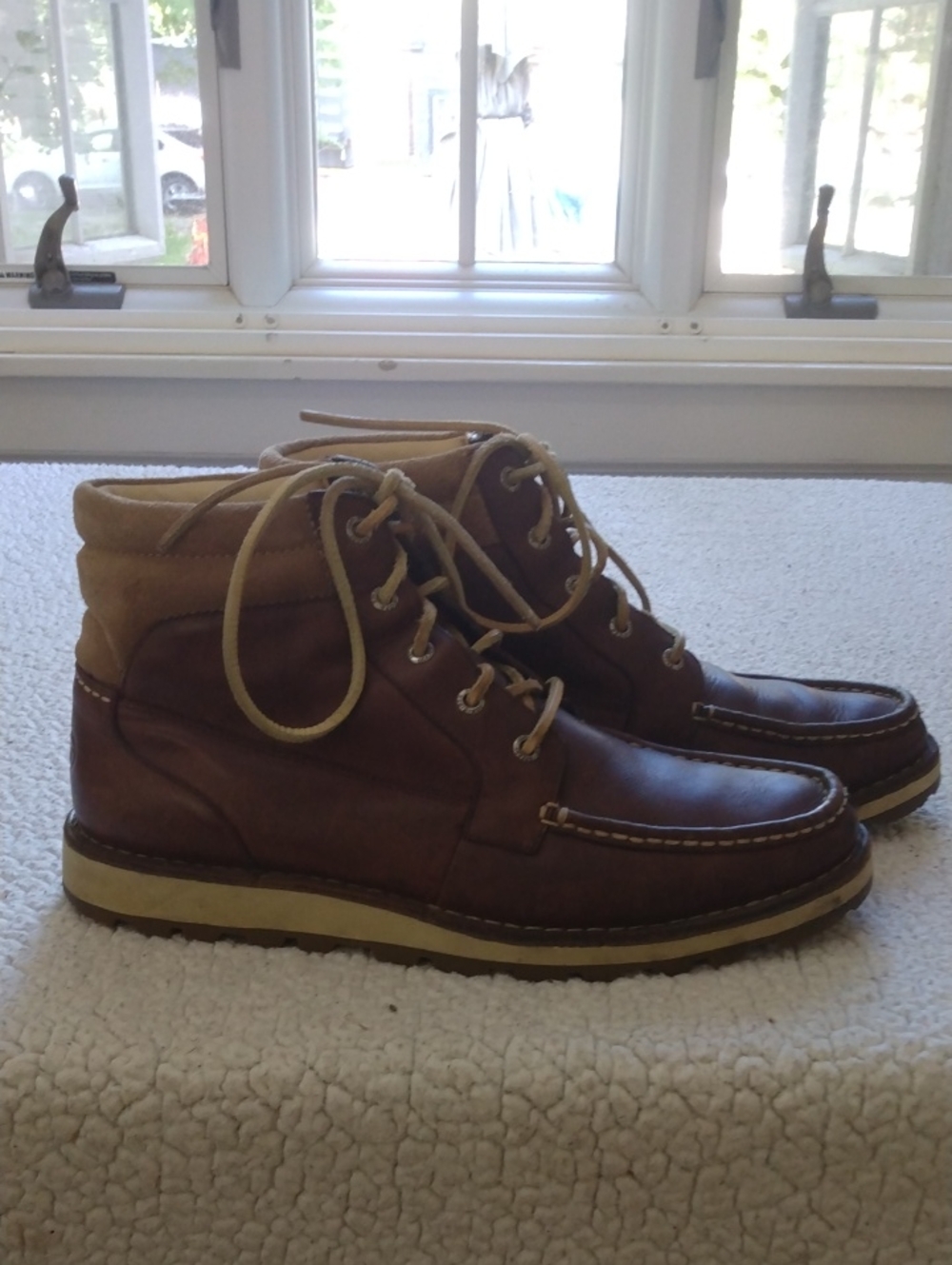 Sperry Brown Leather/Suede Moc Toe Boots 10.5 M - Picture 9 of 14